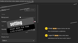 Cara Setting Chat Box Tik Tok Live Studio [upl. by Ranjiv]