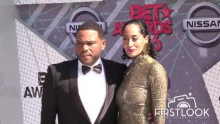 Anthony Anderson Tracee Ellis Ross at 2016 BET Awards [upl. by Ahsitruc904]