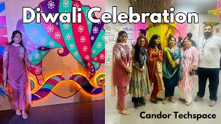 Candor Techspace Diwali Celebration  Office Diwali Party🪔  Candor  Techspace 👩‍💼🏢 [upl. by Beka]