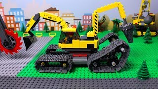 LEGO Excavator Tractor Dump Truck amp Loader Construction Toy Vehicles for Kids [upl. by Nelrah]