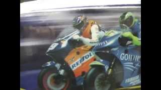 Scalextric Slotcar Awesome Racing Motorbikes  MOTO GP Set Rossi v Hayden [upl. by Enegue]