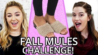 Fall Mules OUTFIT CHALLENGE w CHLOE LUKASIAK [upl. by Myke258]