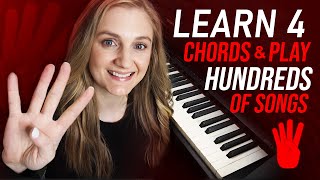 Learn 4 Chords amp Play HUNDREDS Of Songs On Piano [upl. by Astiram]