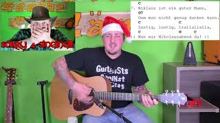 Gitarre lernen  Lasst uns froh und munter sein  Weihnachtslieder für Anfänger und Kinder [upl. by Haela310]