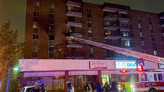 Linden 2nd Alarm Highrise Fire 10 N Wood Ave 1623 [upl. by Senaj]