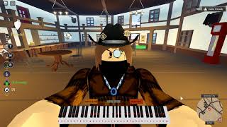 Playing Astronomia Coffin Dance on Piano Roblox Wild West [upl. by Hindu]