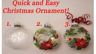 Learn to Paint  Make a Christmas Ornament DIY [upl. by Einnej]