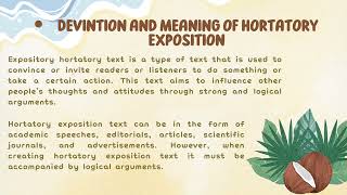 HORTATORY EXPOSITION TEXT [upl. by Haldane]