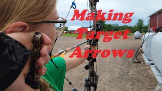 Arrow Building by a farm GIRL archery archerygear bowhunting countryhunter girl arrow [upl. by Martinez520]