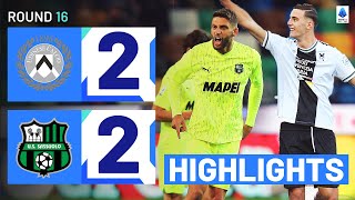 UDINESESASSUOLO 22  HIGHLIGHTS  Berardi and Lucca shine in fourgoal thriller  Serie A 202324 [upl. by Fionnula]