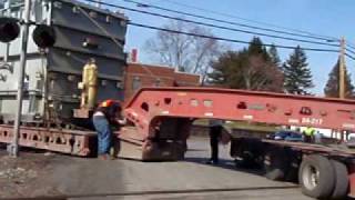 Oversize Load rail crossing [upl. by Shutz]