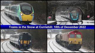 Trains in the Snow at Curriehill 101222 [upl. by Adnalahs]