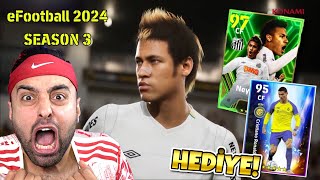 YENÄ° EFOOTBALL 2024 3SEZON Ã‡IKTI ðŸ˜± KONAMÄ° DEN HERKESE 100 SANTOS NEYMAR VE RONALDO HEDÄ°YE [upl. by Anirret]