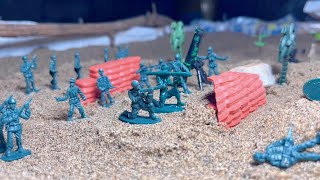 james army army men attack the green barracks stopmotion [upl. by Atnovart]