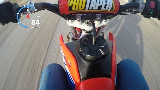 Honda Crf125f 0 to 60 and top speed [upl. by Aicirtan189]