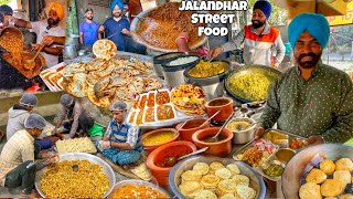 Unlimited Punjab Street Food  Top 5 Street Food in Jalandhar  Bhature Chole Kulcha Chole Etc [upl. by Narut754]