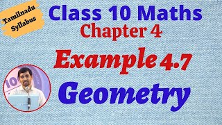 TN New Syllabus Maths Class 10  Example 47  Geometry  வடிவியல் [upl. by Ahsoik92]