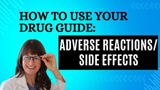 How to use your Drug Handbook Adverse Reactions pharmacology [upl. by Nnyleve]