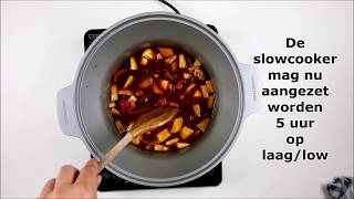 Kip zoetzuur uit de slowcooker  Recept  NLBE  Plezierindekeukennl [upl. by Nyltyak717]