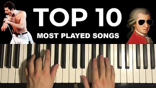 Top 10 Most Played Songs On Piano [upl. by Lleral]