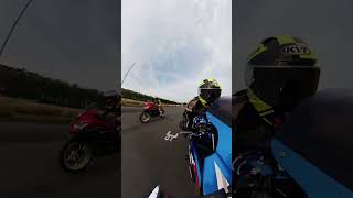 gsx150 racingline flyby zx25r zx4rr dragrace [upl. by Nylyak]