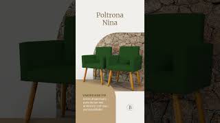 Poltrona Decorativa Nina Pé palito  Balaqui Decor [upl. by Annahoj]