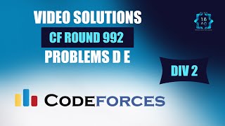 Codeforces Round 992 Div 2  D amp E  DIV 2  Video Solutions  Bit To Byte  Aaryan Saraswat [upl. by Aramaj]