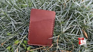 Minimalist Cardholder Leather DIY Pattern PDF [upl. by Lettie]