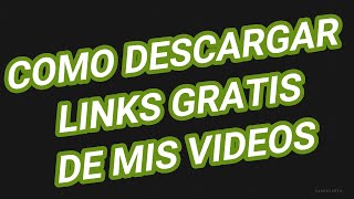 EXPLICACION PASO A PASO COMO DESCARGAR LINK DE ACORTADORES AL MENOS DE MIS VIDEOS chipeadoronline [upl. by Avirt]