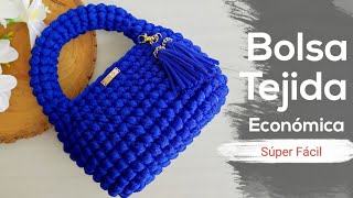 🔥BOLSA en TENDENCIA  TEJIDA a CROCHET  ECONOMICA Y SUPER FACIL [upl. by Eikceb913]