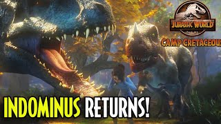 Indominus Rex OFFICIALLY returns in Camp Cretaceous Season 4 With SPINO amp MORE [upl. by Mieka]