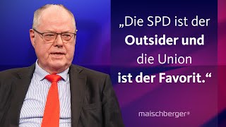 Peer Steinbrück über Merkel die Wahlchancen für die SPD und den UkraineKrieg  maischberger [upl. by Ashla]