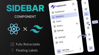 Build a Retractable Sidebar Component purely in ReactJS and TailwindCSS [upl. by Jahdiel661]