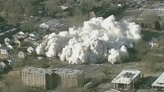 Building implosion South Carolina Scott Tower demolished with dynamite [upl. by Dubenko]