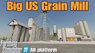 Big US Grain Mill  FS22 mod for all platforms [upl. by Lan560]