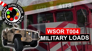 WSOR T004 Military Train at Rugby Junction WI [upl. by Gnart]