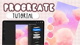 Tutorial de Procreate paso a paso Cielo en acuarela digital  HardPeach 🍑 [upl. by Deth]