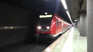 Doppelstockwagen abfahrt am Frankfurt Flughafen [upl. by Laden]