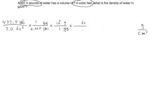 Pounds per foot cubed to g per cm cubed [upl. by Airb]