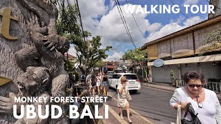 Walking Tour UBUD Bali Monkey Forest Street  Virtual Walking Bali Culture Indonesia 2024 🇮🇩 [upl. by Suirtemid]