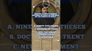 Martin Luther Trivia shorts historylesson martinluther historytime learnonyoutube trivia [upl. by Rustie913]