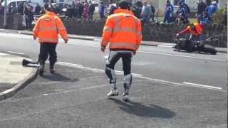 Aftermath  Guy Martin 130mph Motorcycle Crash NW200 2012 [upl. by Nosa913]