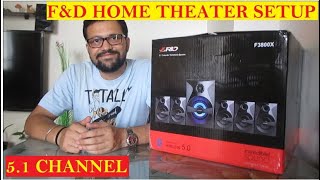 Home Theater setup with TV FampD 51 Home theater setup  टीवी से होम थिएटर कैसे कनेक्ट करें [upl. by Assirt642]