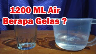 1200 ML Air Berapa Gelas  Takaran 1200 Mili Liter Air Dengan Gelas Belimbing [upl. by Akinyt]