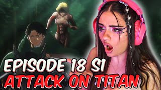 Female Titan Absolutely Terrifying Episode 18 Season 1  ATTACK ON TITAN  REACTION [upl. by Nevins865]