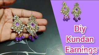 Diy kundan earnings😍  earning  diy earning  handmade jewellery  jewellery [upl. by Dlanigger]