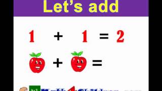 Math Addition Lesson for Kindergarten amp 1st Grad [upl. by Nauqal]