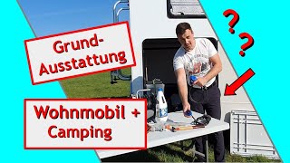 Grundausstattung Wohnmobil Wohnwagen Kastenwagen Camper oder Van Erstausstattung für Wohnmobile [upl. by Annaiek]