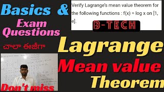 Lagranges Mean Value Theorem  lagranges Mean Value Theorem  lagranges lagrangesMeanValue [upl. by Nilved]