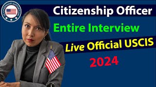 US Citizenship Interview  OFFICIAL USCIS N400 Naturalization Test [upl. by Alegnatal930]